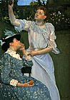 Young Women Picking Fruit